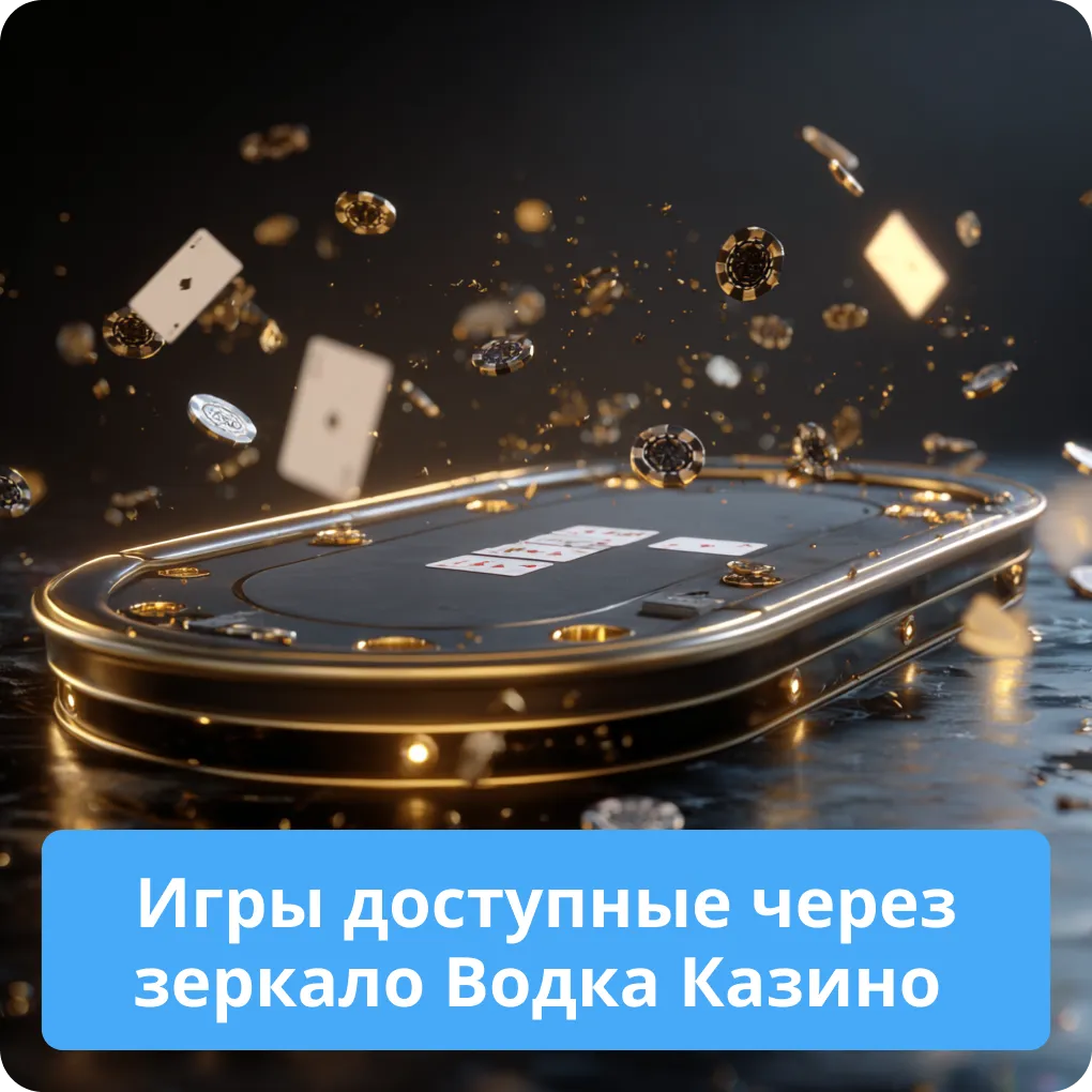Игры, доступные через зеркало Водка Казино
